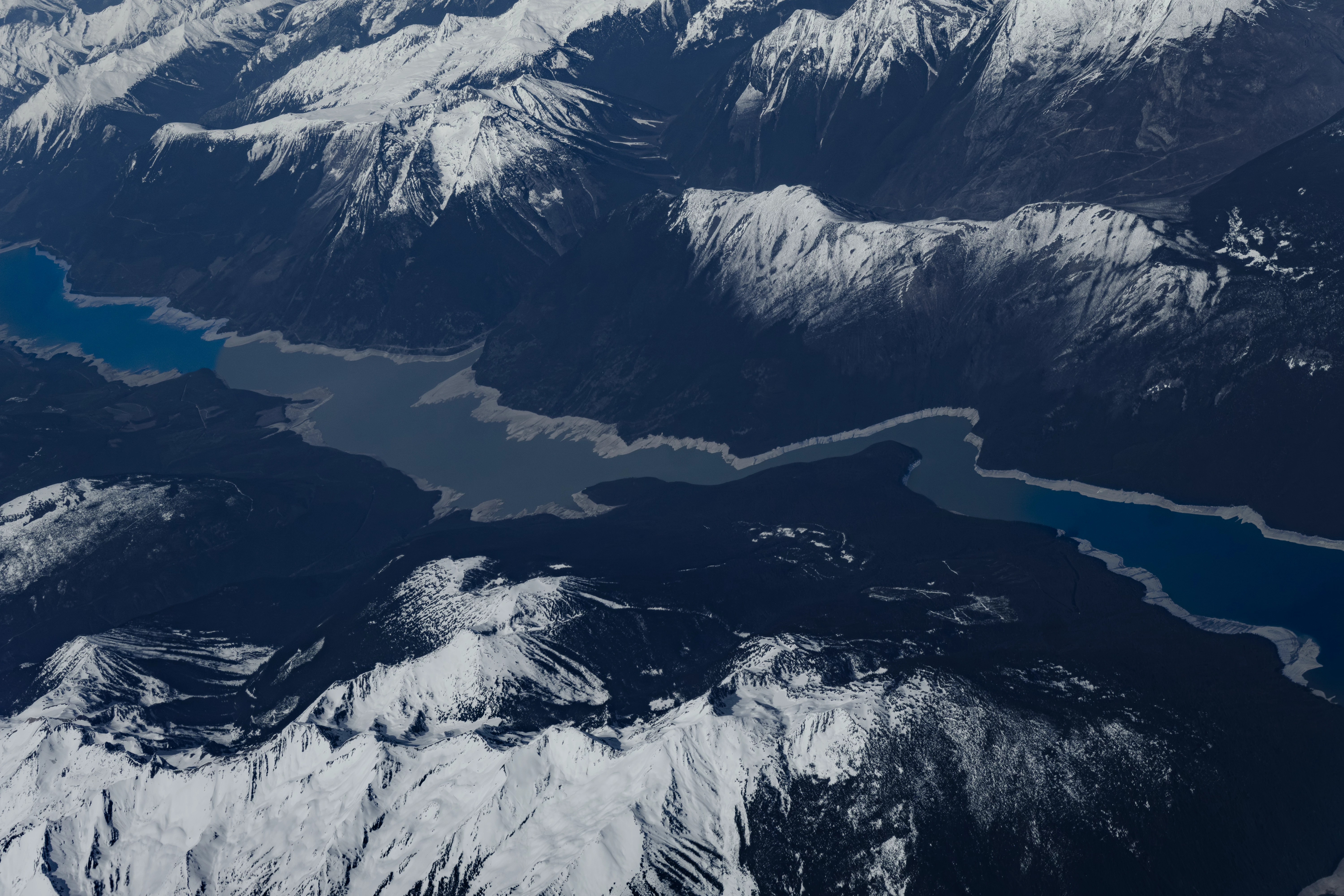 Canadian mountains from above