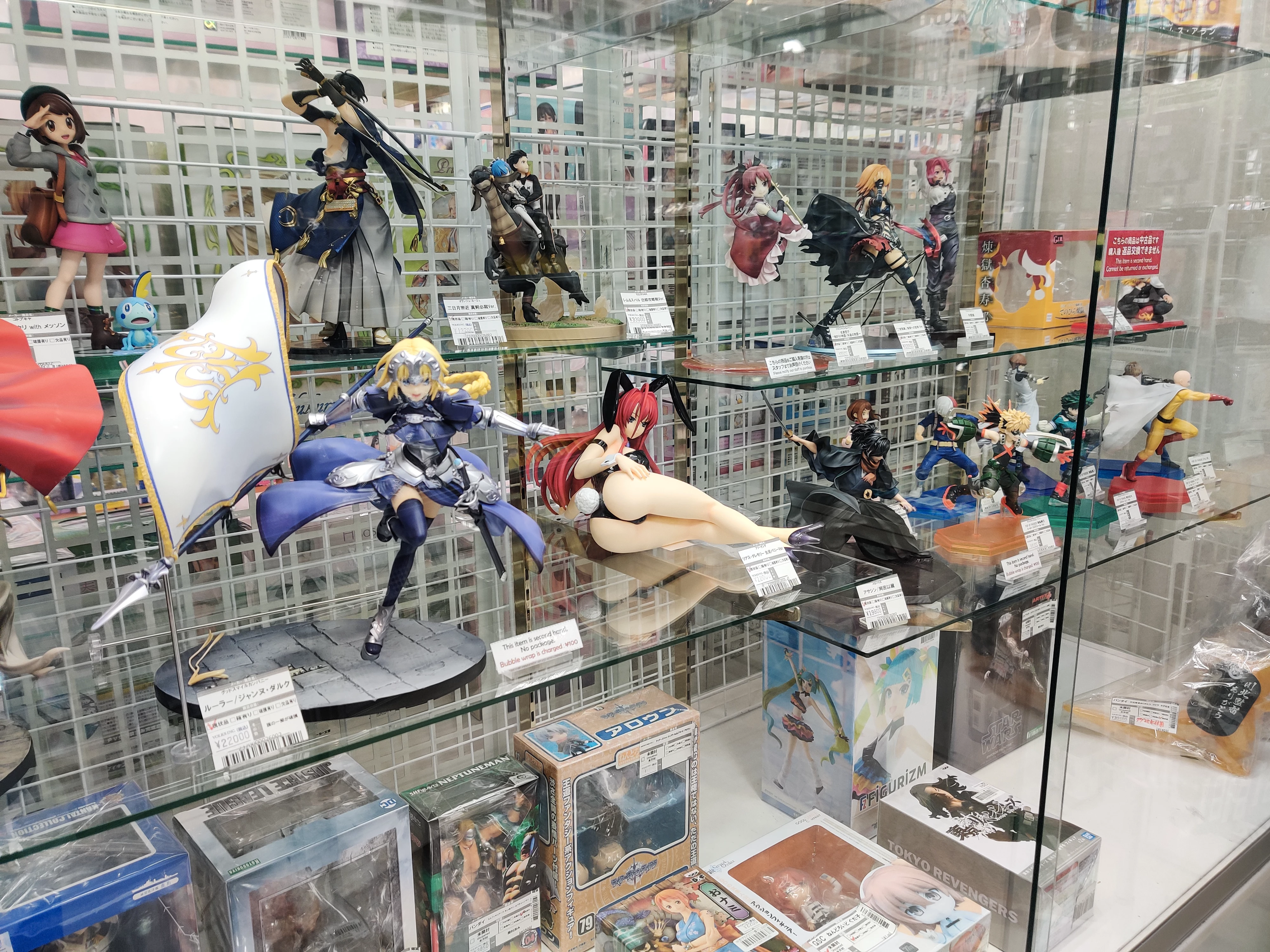 Merchandise in Akihabara stores